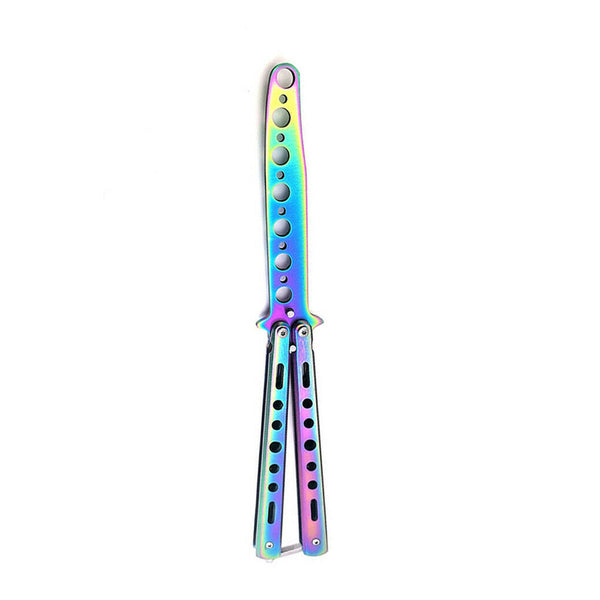 All Color Butterfly Comb knife Metal Folding Practice Trainer Training Tool - Lets Party