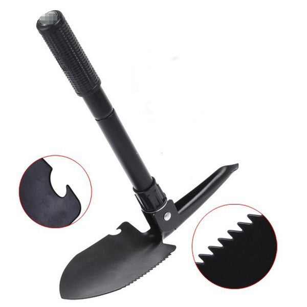 Shovel With Folding Handle Multi Tools Pouch Outdoor Camping Hiking Spade - Lets Party