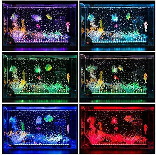 Led Aquarium Lights Submersible Air Bubble Rgb Light for Fish Tank Underwater - Lets Party