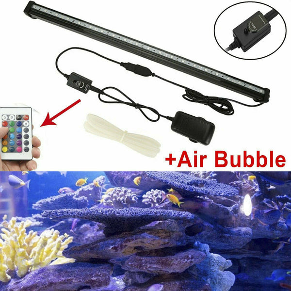 Led Aquarium Lights Submersible Air Bubble Rgb Light for Fish Tank Underwater - Lets Party