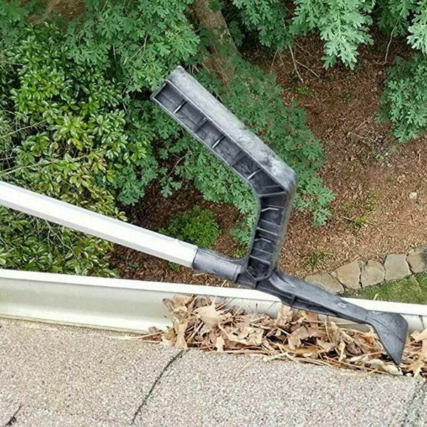 New Gutter Roof Cleaning Tool Hook Shovel Scoop Leaves Dirt Remove Home Cleaner - Lets Party