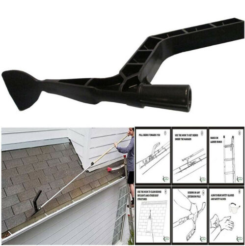 New Gutter Roof Cleaning Tool Hook Shovel Scoop Leaves Dirt Remove Home Cleaner - Lets Party