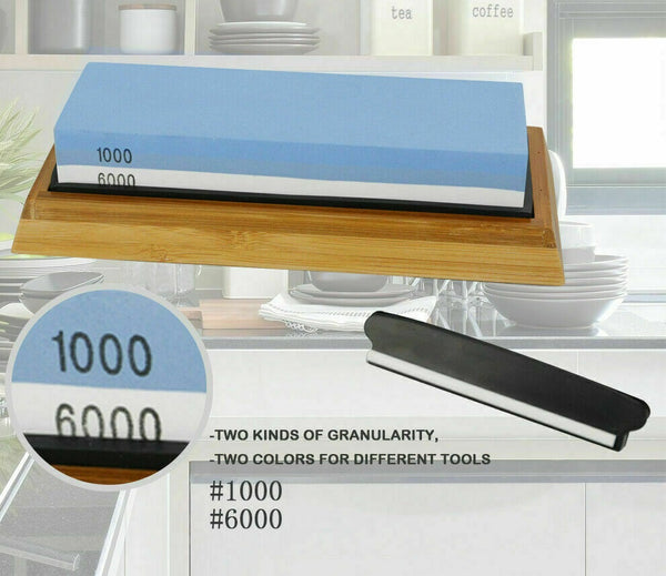 6000/1000 Dual Whetstone Waterstone Knife Sharpening Water Stone Wet Sharpener - Lets Party