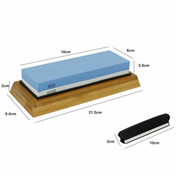 6000/1000 Dual Whetstone Waterstone Knife Sharpening Water Stone Wet Sharpener - Lets Party