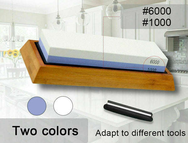 6000/1000 Dual Whetstone Waterstone Knife Sharpening Water Stone Wet Sharpener - Lets Party