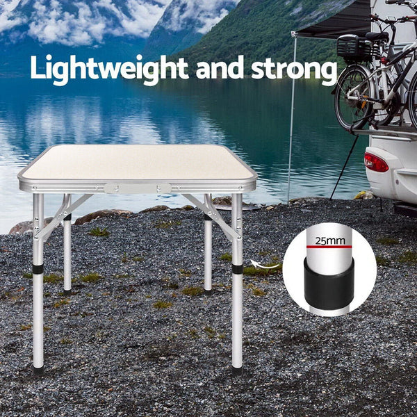 Camping Table Folding Aluminium Portable Picnic Outdoor Foldable Bbq Desk - Lets Party