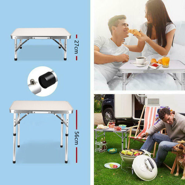 Camping Table Folding Aluminium Portable Picnic Outdoor Foldable Bbq Desk - Lets Party