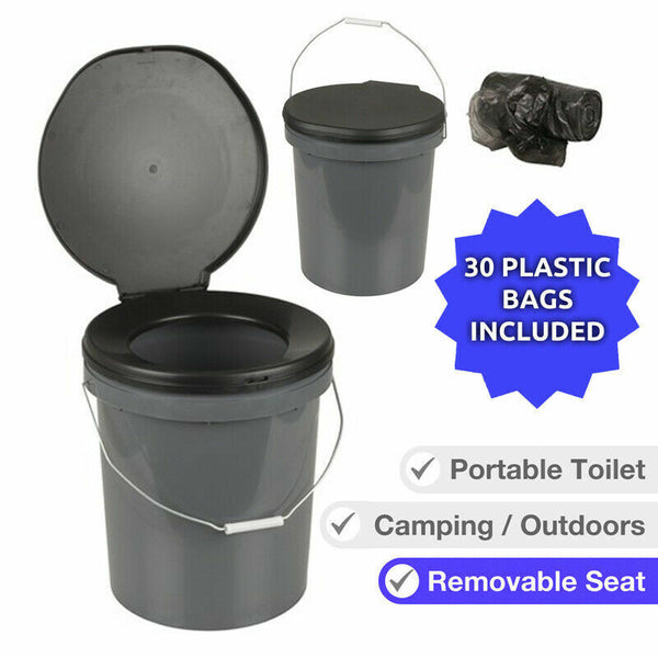 20L Toilet Bucket Portable Outdoor Box Thunder Boom Travel Camping Bush Dunny - Lets Party