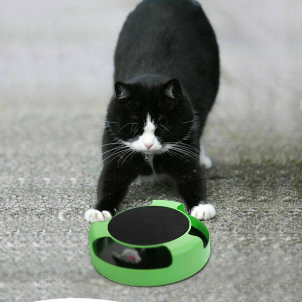 Motion Cat Toy Catch The Mouse Chase Interactive Cat Training Scratchpad - Lets Party