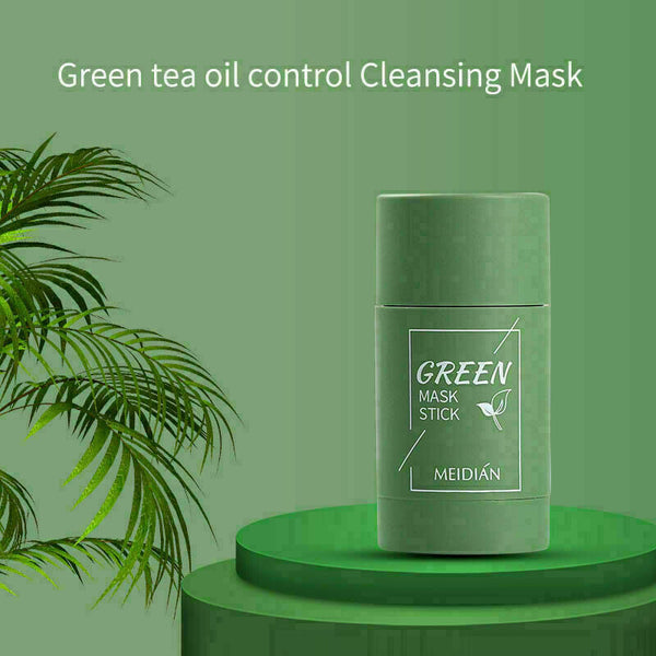 1x Green Tea Cleansing Mask Facial Stick Oil Acne Control Blackhead Deep Clean - Lets Party