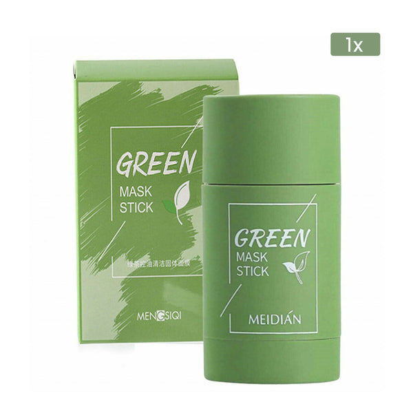 1x Green Tea Cleansing Mask Facial Stick Oil Acne Control Blackhead Deep Clean - Lets Party