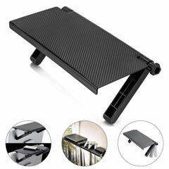 ABS Folding Monitor Top Shelf Adjustable Storage Rack for TV Screen Black