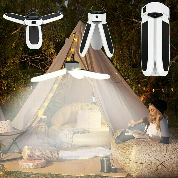 Solar Camping Light LED Lantern Tent Lamp USB Rechargeable Outdoor Hiking Lights - Lets Party