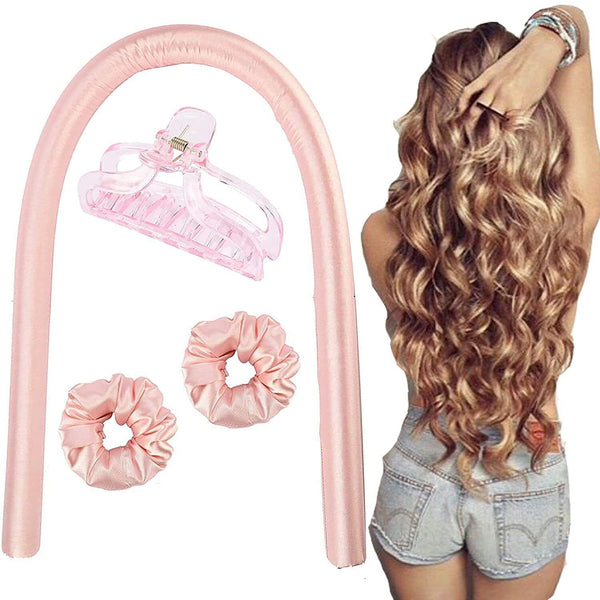 Heatless Curling Rod Silk Curling Ribbon Hair Rollers Lazy Curler Sets Headband - Lets Party