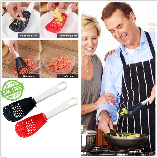 Multifunctional Kitchen Cooking Spoon Potato Press Colander Strainer Utensil Kit - Lets Party