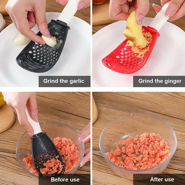 Multifunctional Kitchen Cooking Spoon Potato Press Colander Strainer Utensil Kit - Lets Party