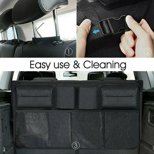 Car Seat Back Organiser Hanging Pouch Bag SUV Hatchback Trunk Boot Storage Bags - Lets Party