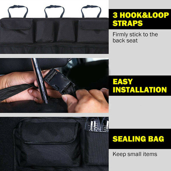 Car Seat Back Organiser Hanging Pouch Bag SUV Hatchback Trunk Boot Storage Bags - Lets Party