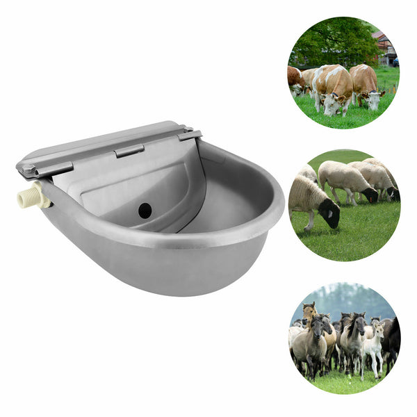 4L Auto Stainless Float Valve Water Trough Bowl Waterer Drinking Cow Sheep Dog - Lets Party