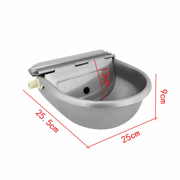 4L Auto Stainless Float Valve Water Trough Bowl Waterer Drinking Cow Sheep Dog - Lets Party