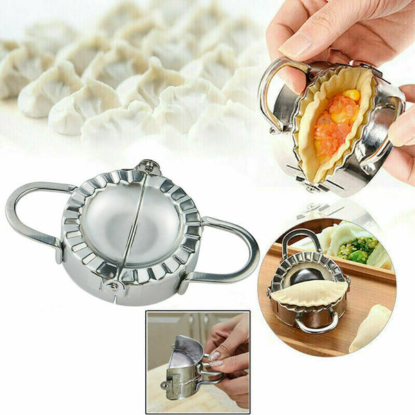 10 Dumpling Maker Stainless Steel Dough Press Pie Ravioli Making Mold Mould Tool - Lets Party