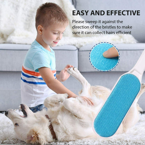 3in1 Furs Lint Remover Brush Brusher Pet Hair Self-Cleaning Base & Travel Size - Lets Party