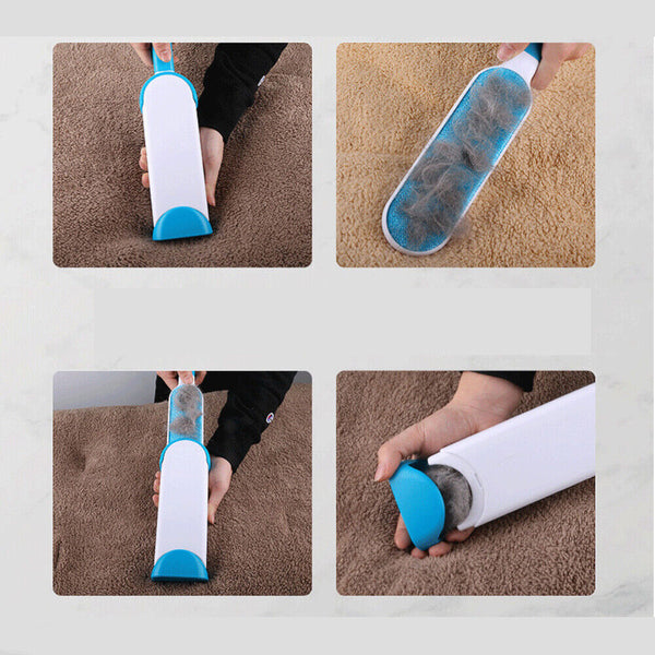 3in1 Furs Lint Remover Brush Brusher Pet Hair Self-Cleaning Base & Travel Size - Lets Party