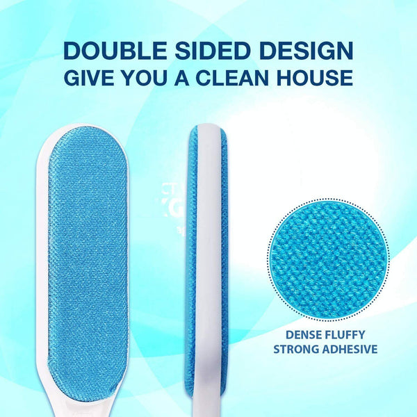 3in1 Furs Lint Remover Brush Brusher Pet Hair Self-Cleaning Base & Travel Size - Lets Party