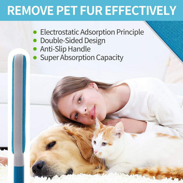 3in1 Furs Lint Remover Brush Brusher Pet Hair Self-Cleaning Base & Travel Size - Lets Party