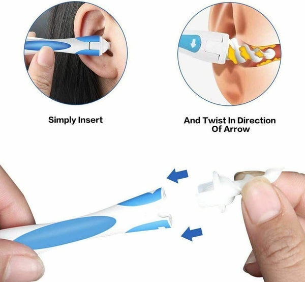 Soft Ear Wax Cleaner Removal Multi earwax Remover Spiral Safe Tip Tool AU Stock - Lets Party