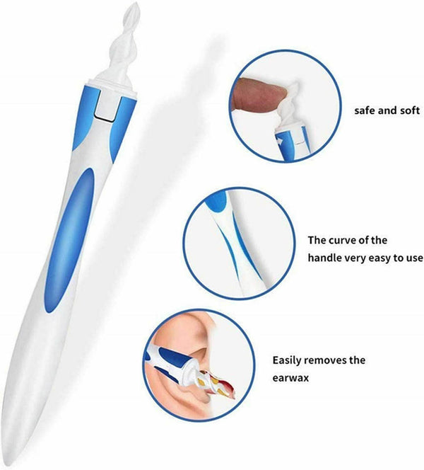 Soft Ear Wax Cleaner Removal Multi earwax Remover Spiral Safe Tip Tool AU Stock - Lets Party