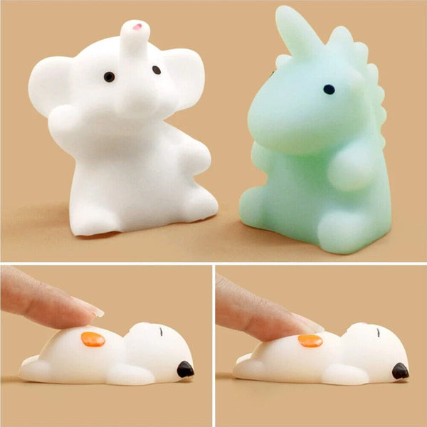 50PCS Cute Animal Squishies Kawaii Mochi Squeeze Toys Stretch Stress Squishy - Lets Party