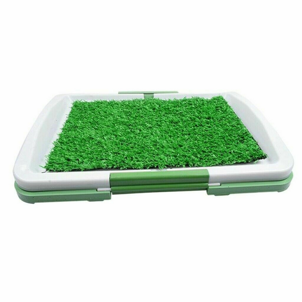 Indoor Grass Pad Potty Training Pet Basic Dog Loo Box Easy Clean Up Odour Resist - Lets Party