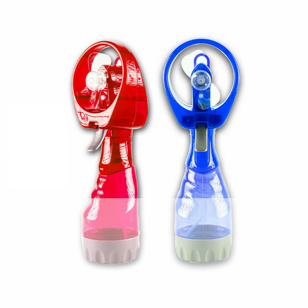 Portable 2pcs Water Spray Cooling Misting Fan Battery Operated Travel Gadget - Lets Party