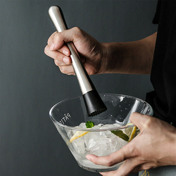 Cocktail Muddler Stainless Steel Kitchen AU Barware Bar Fruit New High Quality - Lets Party