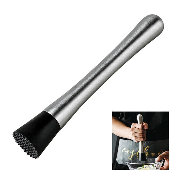 Cocktail Muddler Stainless Steel Kitchen AU Barware Bar Fruit New High Quality - Lets Party