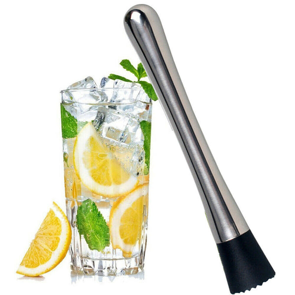 Cocktail Muddler Stainless Steel Kitchen AU Barware Bar Fruit New High Quality - Lets Party