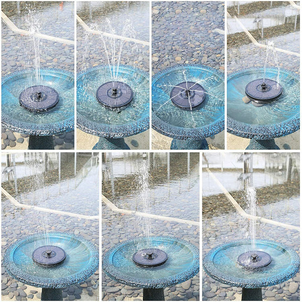 3W Solar Power Fountain Water Pump Bird Bath With LED Landscape Garden Pond AU - Lets Party