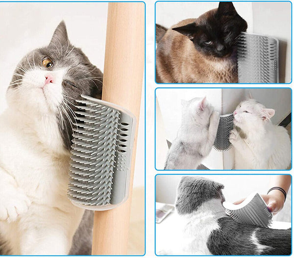 Cat Self Massage Scratcher Brush Comb Wall Corner Cat Scratching Post Comb Toy - Lets Party