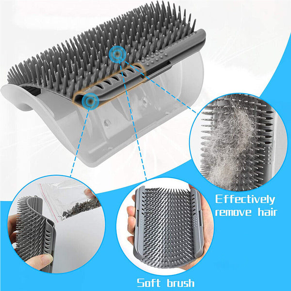 Cat Self Massage Scratcher Brush Comb Wall Corner Cat Scratching Post Comb Toy - Lets Party