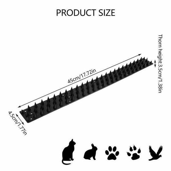 12pc Bird Spikes Human Cat Possum Mouse Pest Control Spiked Fence Wall - Lets Party