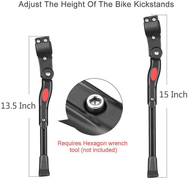 Road Bike Side Kickstand Mountain Bicycle Adjustable Alloy Kick Stand Prop - Lets Party