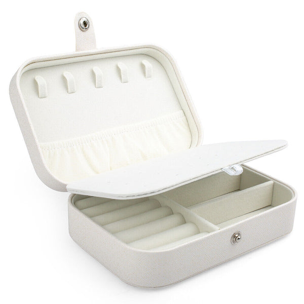 Lady Portable Jewellery Box Travel Ornaments Ring Storage Organizer Makeup Case - Lets Party