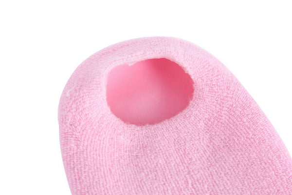 1 Pair Moisturizing Spa Gel Socks Cracked Foot Dry Hard Skin Care Protector Pink - Lets Party