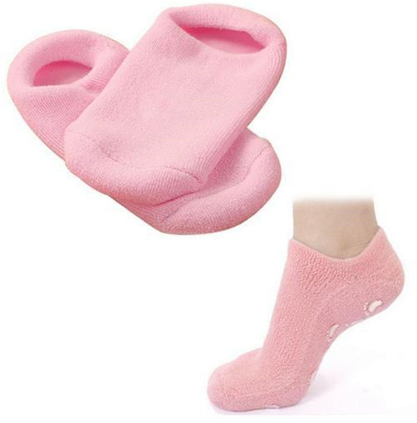 1 Pair Moisturizing Spa Gel Socks Cracked Foot Dry Hard Skin Care Protector Pink - Lets Party