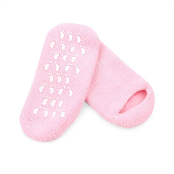 1 Pair Moisturizing Spa Gel Socks Cracked Foot Dry Hard Skin Care Protector Pink - Lets Party