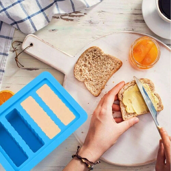 Butter Mold Silicone Kitchen Butter Maker Tray Non-stick Cream Mould with Lid AU - Lets Party