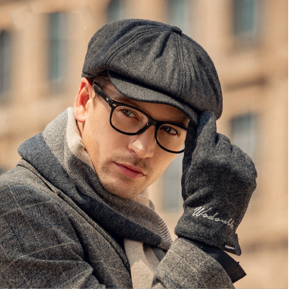 Newsboy Flat Cap Panels Peaky Golf Driving Boy Mens Beret Hat Blinde