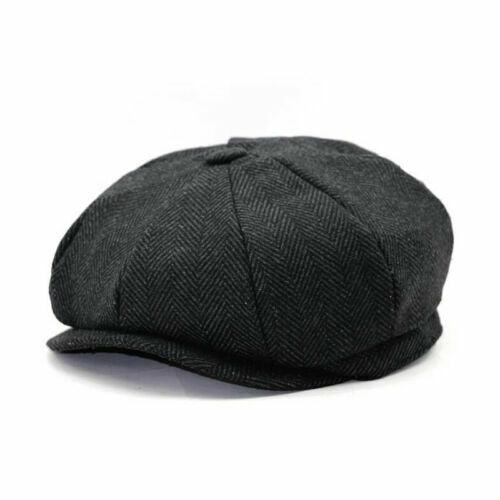 Newsboy Flat Cap 8 Panels Peaky Golf Driving Boy Mens Beret Hat Blinders Baker - Lets Party