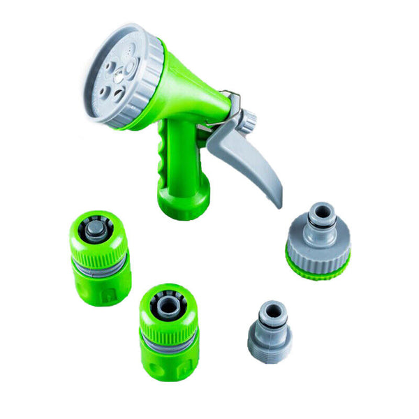 5Pcs Hose Connector Spray Gun & Connection Set 5 Function Spray Gun 12mm Hose - Lets Party